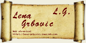 Lena Grbović vizit kartica